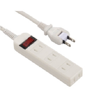 ブレーカー・シャッター付 安全タップ(4個口/3m/ホワイト) 4971275050341