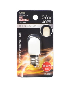 LEDナツメ球(装飾用/0.8W/40lm/電球色/T20/E17) 4971275646223