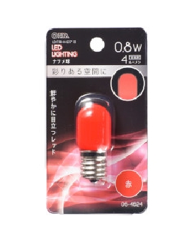 LEDナツメ球(装飾用/0.8W/4lm/赤色/T20/E17) 4971275646247