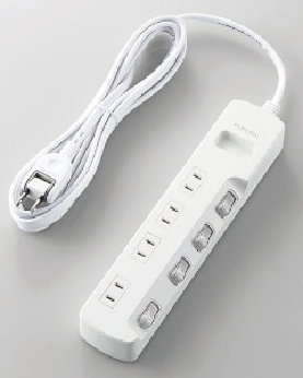 省エネタップ 個別スイッチ 4個口 3m 4953103456778