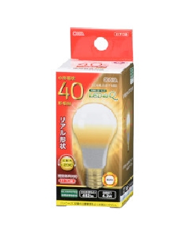 LED電球 小形(40形相当/482lm/電球色/E17/広配光230°/密閉器具対応/断熱材施工器具対応) 4971275634374