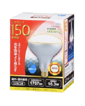 ＬＥＤ電球 レフランプ形（150形相当/1767lm/電球色/E26/配光角130°/防雨タイプ） 4971275607934