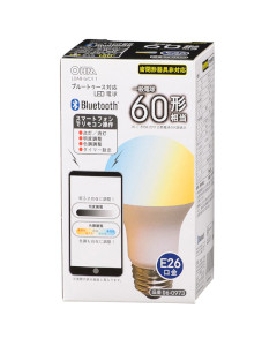 Bluetooth対応LED電球(明度、色調調整/電球色860lm、昼光色910lm/E26/広配光) 4971275609730
