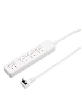 4個口節電タップ2ｍ ホワイト 4966307287208
