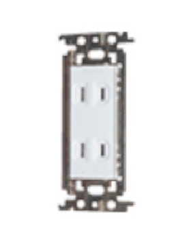 埋込ダブルコンセント(金属枠付)(ホワイト) 4582287460778