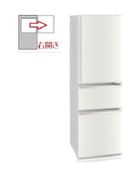 【右開き】冷蔵庫 300L 3ドア 4902901989742