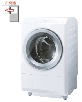 【左開き】ドラム式洗濯乾燥機 洗濯12kg 乾燥7kg 4904530128752