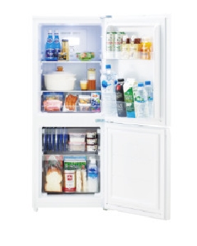 【右開き】2ドア 140L 冷凍冷蔵庫 4571526732684