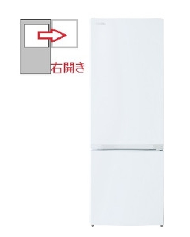 【右開き】2ドア 170L 冷蔵庫 4904530129797