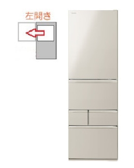 【左開き】5ドア 465L 冷蔵庫 4904530129520
