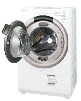 【左開き】プラズマクラスター ドラム式洗濯乾燥機 洗濯7kg 乾燥3.5kg 4550556149785