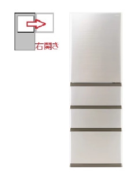 【右開き】冷蔵庫 362L 4ドア 4582678513939