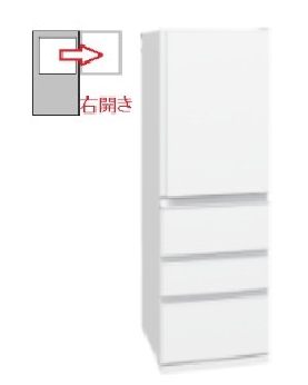 【右開き】冷蔵庫 403L 4ドア 4573637003455
