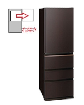 【右開き】冷蔵庫 403L 4ドア 4573637003462