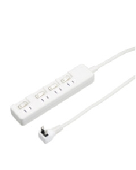 4個口節電タップ1ｍ ホワイト 4966307287185