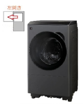 【左開き】プラズマクラスタードラム式洗濯乾燥機 洗濯容量12kg 乾燥容量6kg 4550556172226