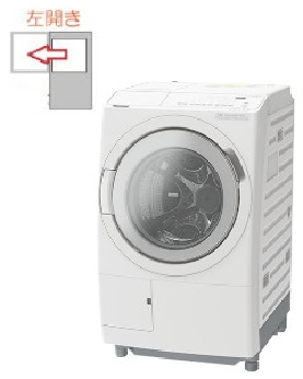 【左開き】ドラム式洗濯乾燥機 洗濯容量12kg 乾燥容量6kg 4549873213989