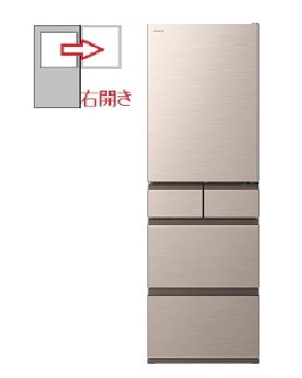【右開き】冷蔵庫5ドア 470L 4549873216461