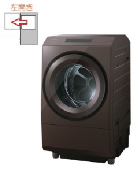 【左開き】ドラム式洗濯乾燥機 洗濯12kg 乾燥7kg 4904530136115